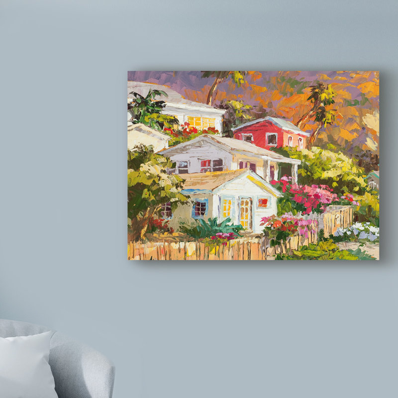 Charlton Home Beach Cottage Community Acrylic Painting Print On