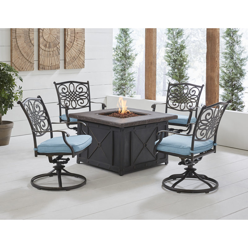 Fleur De Lis Living Carleton 5 Piece Multiple Chairs Seating Group With Cushions Wayfair