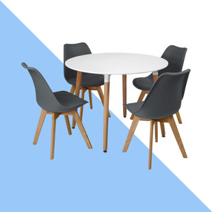 Rinan Dining Set with 4 Chairs