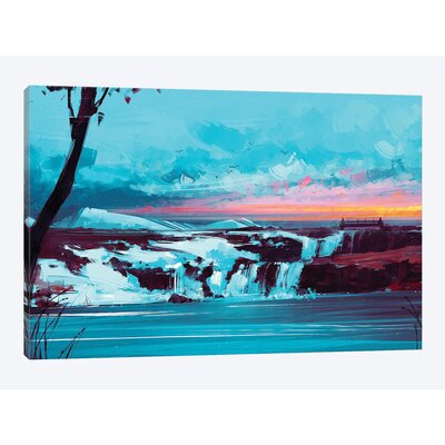 'Northwind' Graphic Art Print  on Wrapped Canvas East Urban Home Size: 18