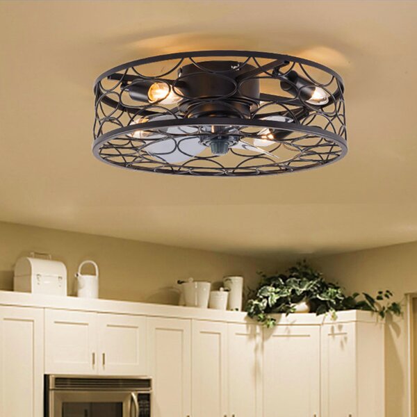 semi flush mount ceiling fan with light