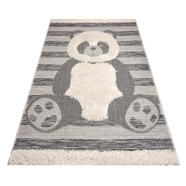 grey teddy bear rug