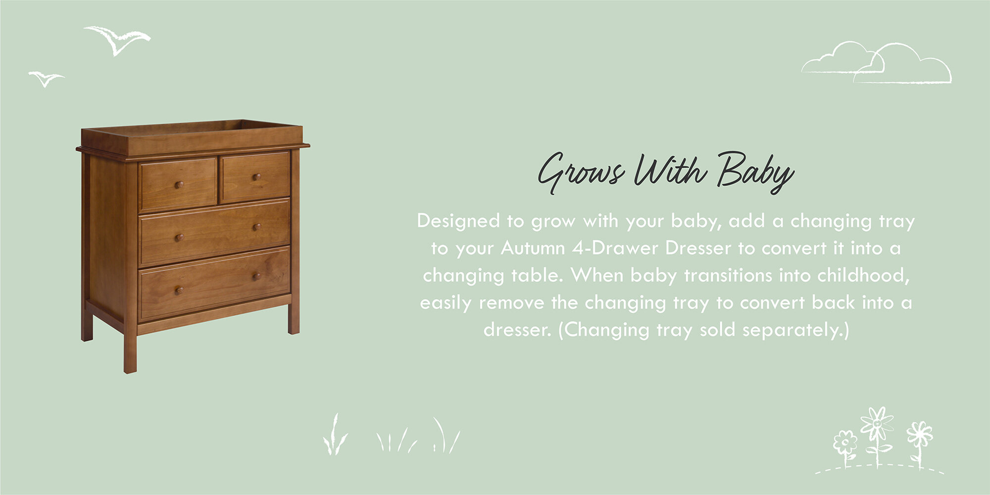 autumn 4 drawer dresser