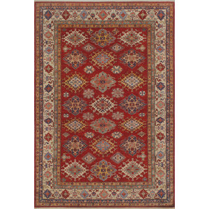 One-of-a-Kind Chanell Quandi Hand-Knotted Wool Red Area Rug