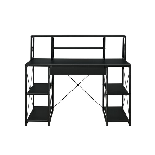 Ebern Designs Computer Desk, White & Black | Wayfair.ca