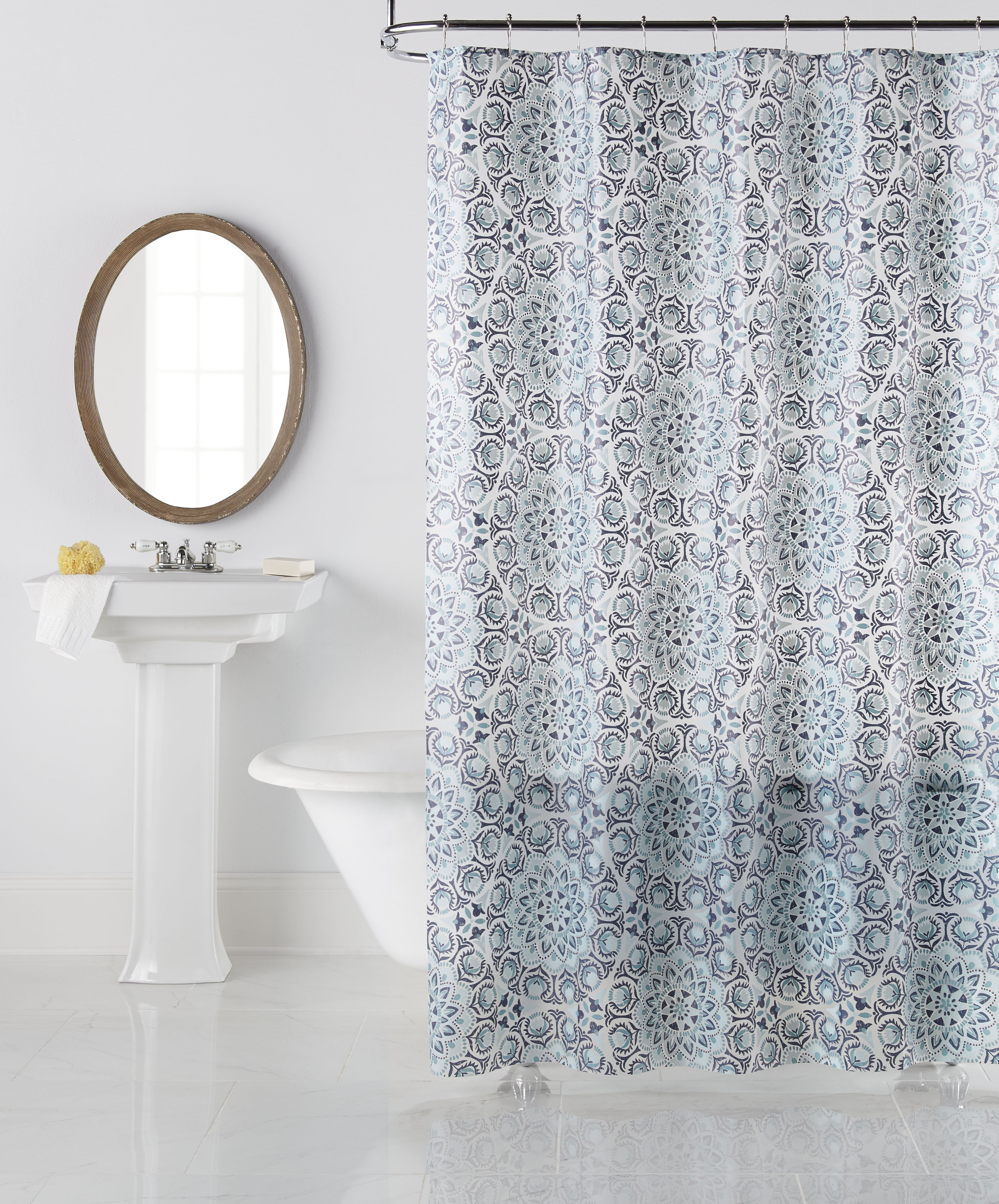 Heger Vinyl Floral Single Shower Curtain Hooks heger vinyl floral single shower curtain hooks
