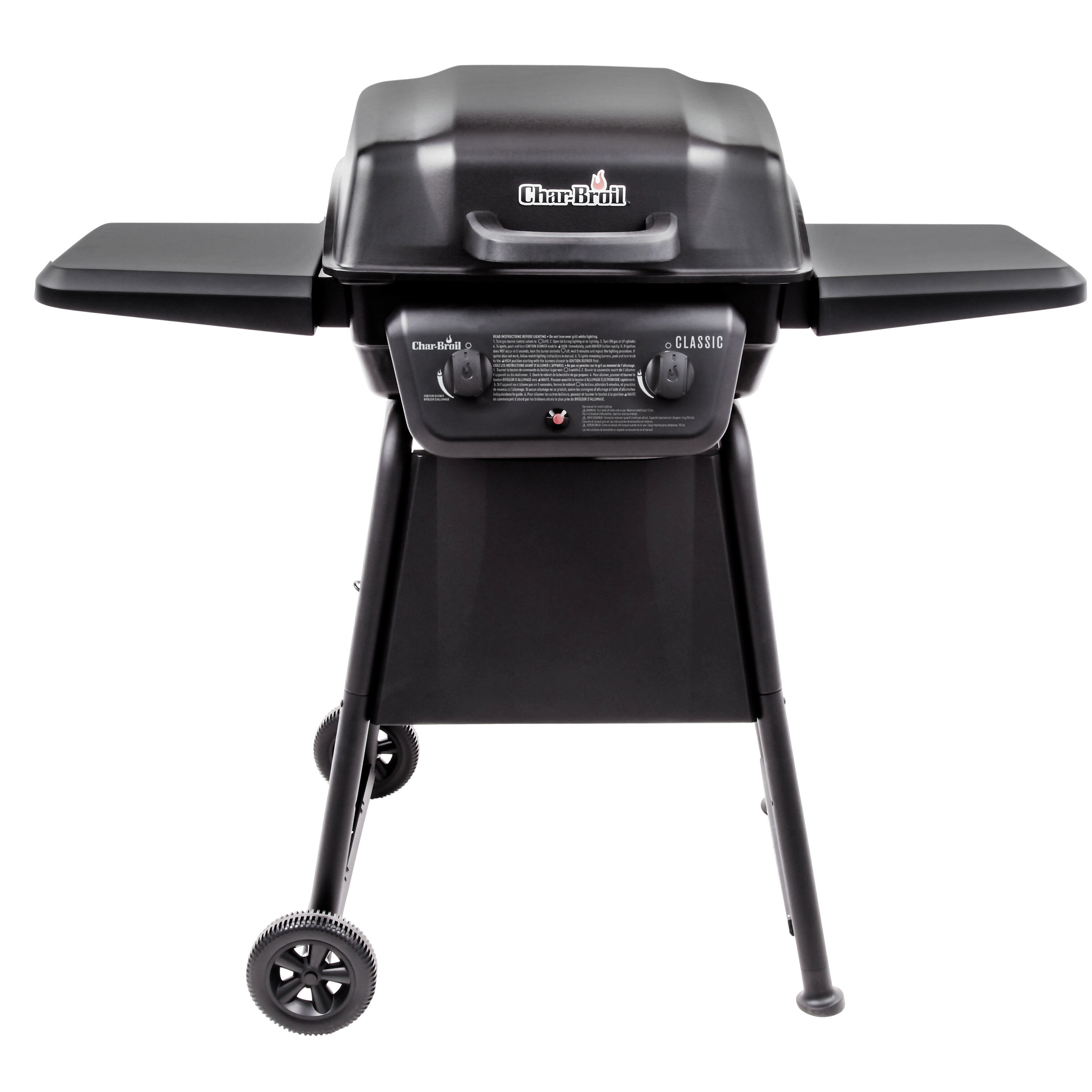 CharBroil Classic 2 Burner Propane Gas Grill With Side Shelves