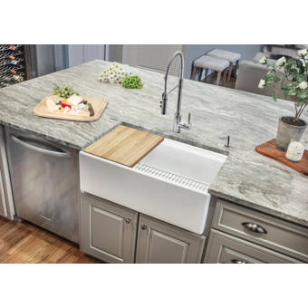 Nantucket Sinks Reversible 33 L X 18 W Farmhouse Kitchen Sink Wayfair