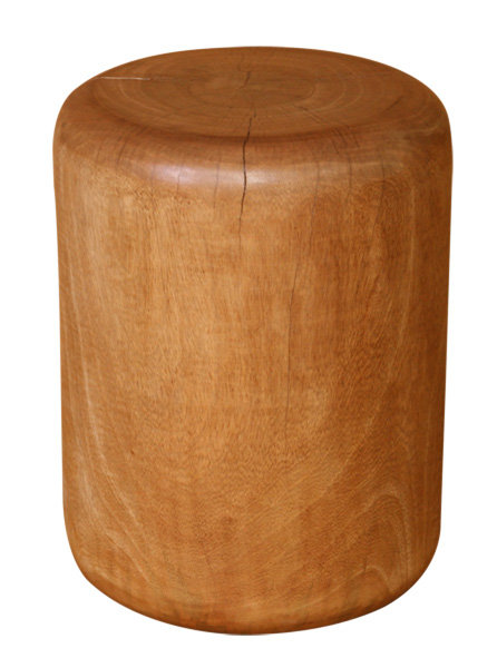 Natural Wood Plug Accent Stool