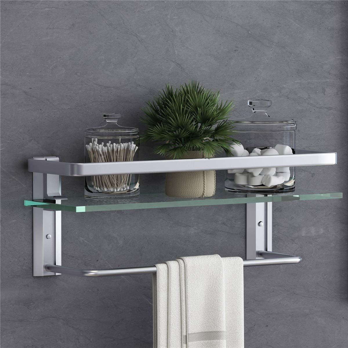 Wrought Studio Bathroom Wall Shelf Bathroom Glass Shelves Bathroom