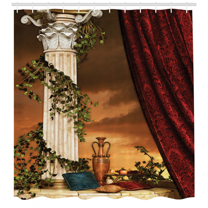 Shower Curtains Fleur De Lis Shower Curtain Ancient Floral Print