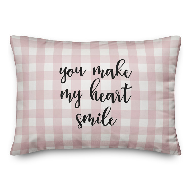 smile throw pillow