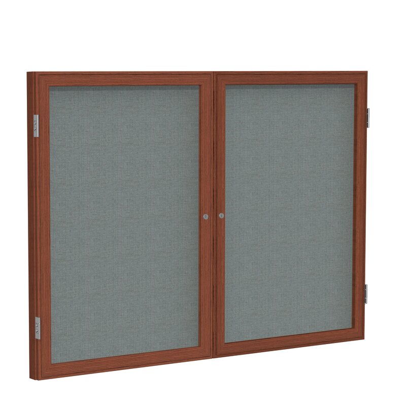 3 H x 2 W Satin Frame Finish 1 Door Outdoor Enclosed Bulletin Board Size Ivory by Ghent Surface Color