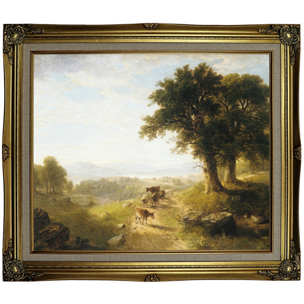 Astoria Grand River Scene 1854 Framed Oil Painting Print On