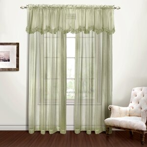 Jeffersonville Solid Sheer Thermal Rod Pocket Single Curtain Panel