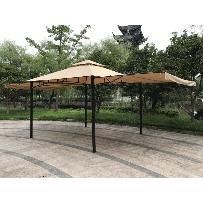Jeco Inc Double Roof 11 Ft W X 11 Ft D Steel Patio Gazebo Reviews Wayfair