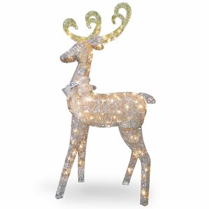 Crystal Standing Deer Christmas Decoration Lighted Display & Reviews ...