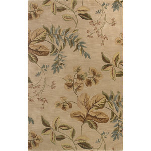 Shirlene Hand-Tufted Wool Ivory Folia Area Rug