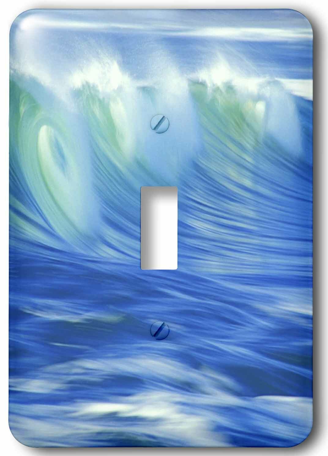 3dRose lsp_164479_2 Gentle Ocean Waves Beach Theme Art Light Switch Cover 