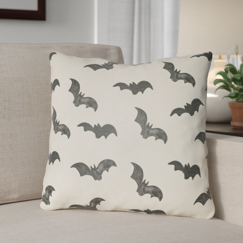 The Holiday Aisle Dreher Bat Indoor Outdoor Throw Pillow Reviews Wayfair