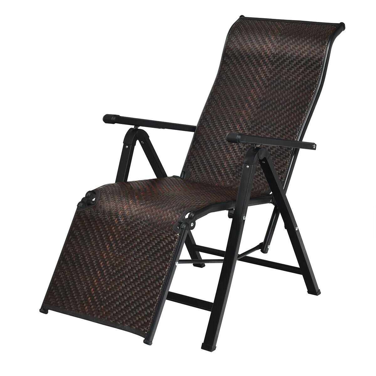 Mayfull 2pcs Patio Rattan Folding Lounge Chair Wayfair