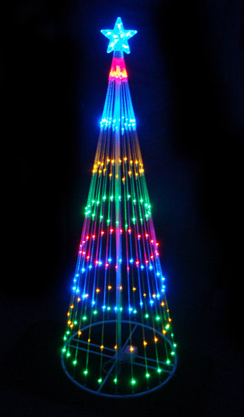 Decorative LED Light Show Cone Christmas Tree Lighted Display