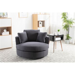 luca velvet swivel accent cuddle chair