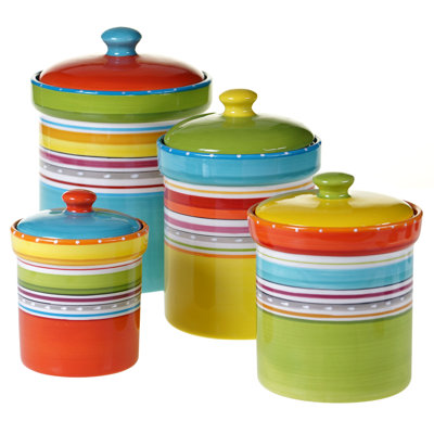 Certified International Mariachi 4 Piece Kitchen Canister Set