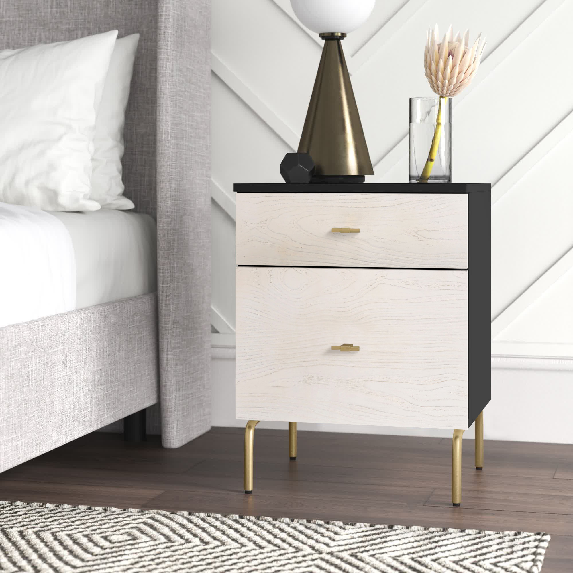 Mercury Row® Heidrick 24'' Tall Nightstand & Reviews Wayfair