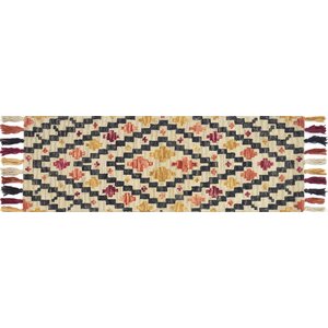 Farrah Silver/Orange Area Rug