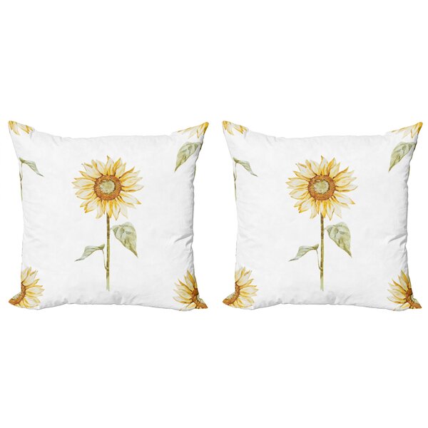 New Garden Tropical Cushion Cover Plant Flower Daisy Sunflower Throw Pillow Case 