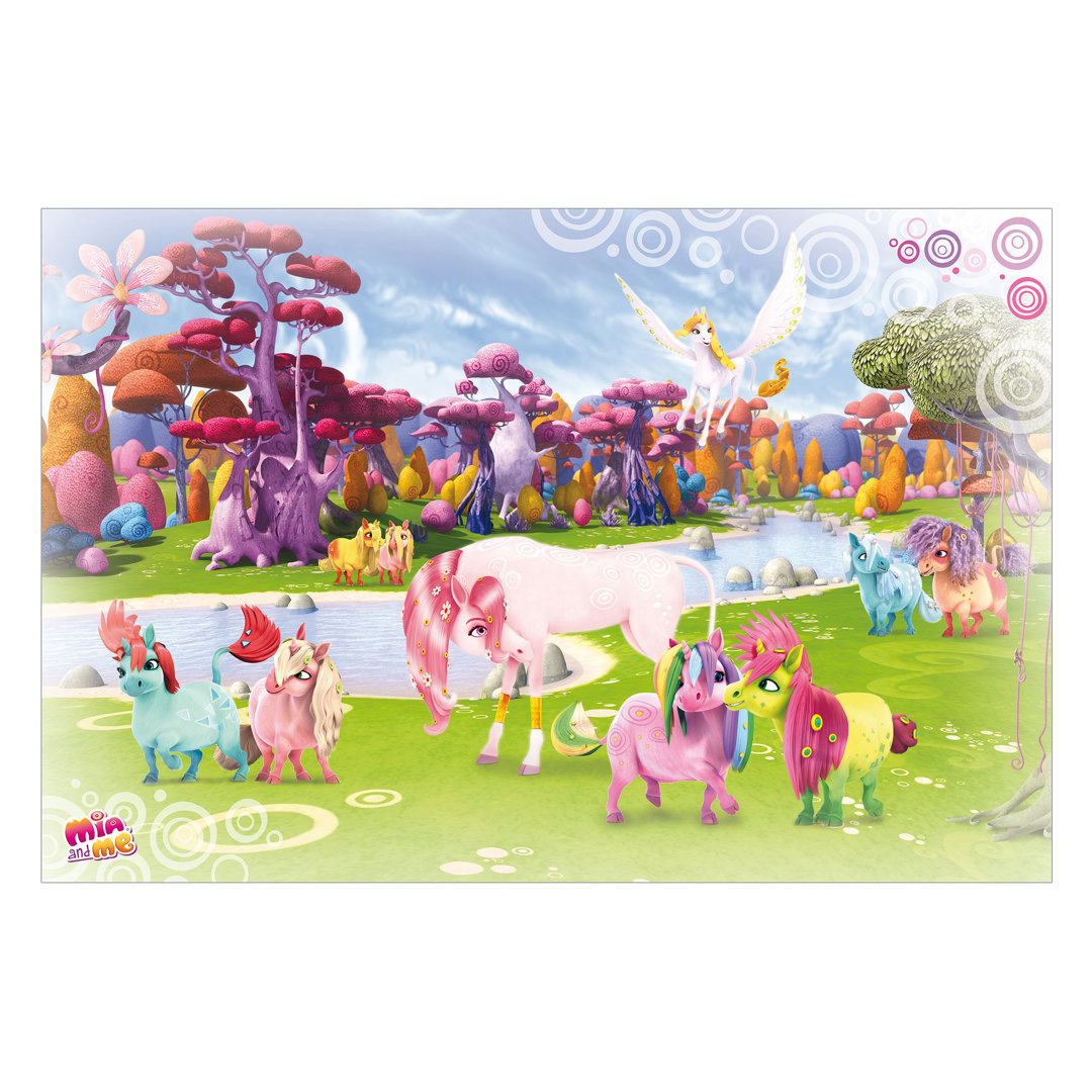 Mia & Me - Lyria & Onchao with the Ponycorns Semi-Gloss Wallpaper Roll