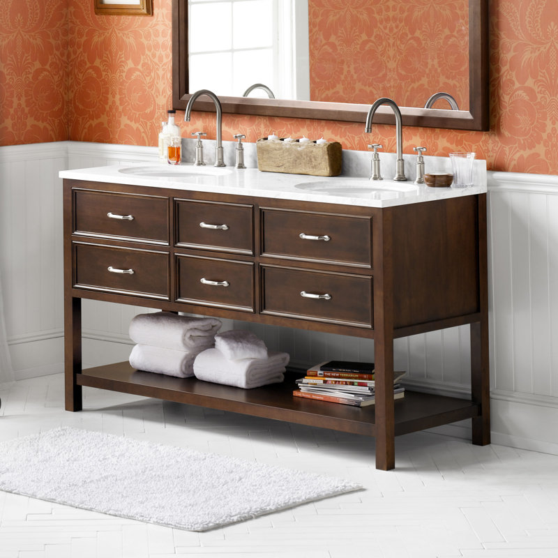 Custom Bathroom Vanities Newcastle ronbow newcastle 60" double bathroom vanity set & reviews | wayfair Custom Bathroom Vanities Newcastle ronbow newcastle 60" double bathroom vanity set & reviews | wayfair