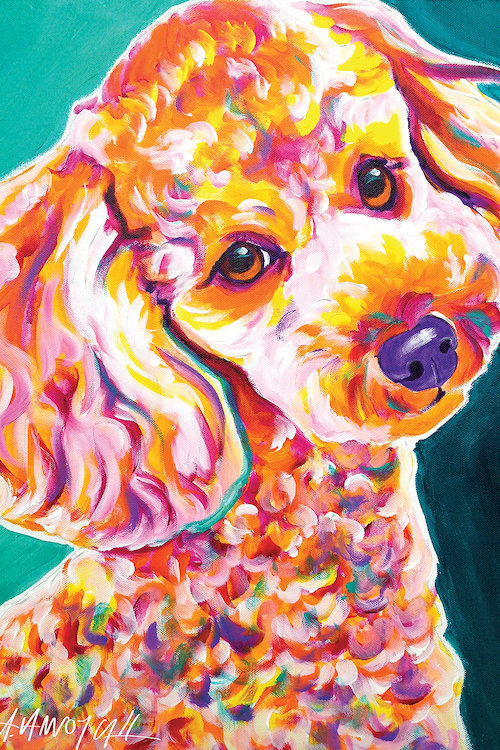 poodle painting on canvas