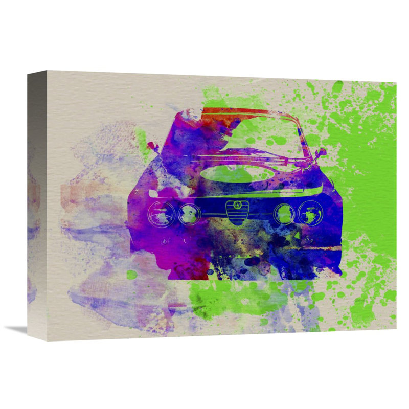 Naxart Alfa Romeo Front Watercolor 1 Graphic Art On Wrapped Canvas Wayfair