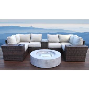 Sol 72 Outdoor Widener 10 Piece Sectional Set With Cushions Wayfair
