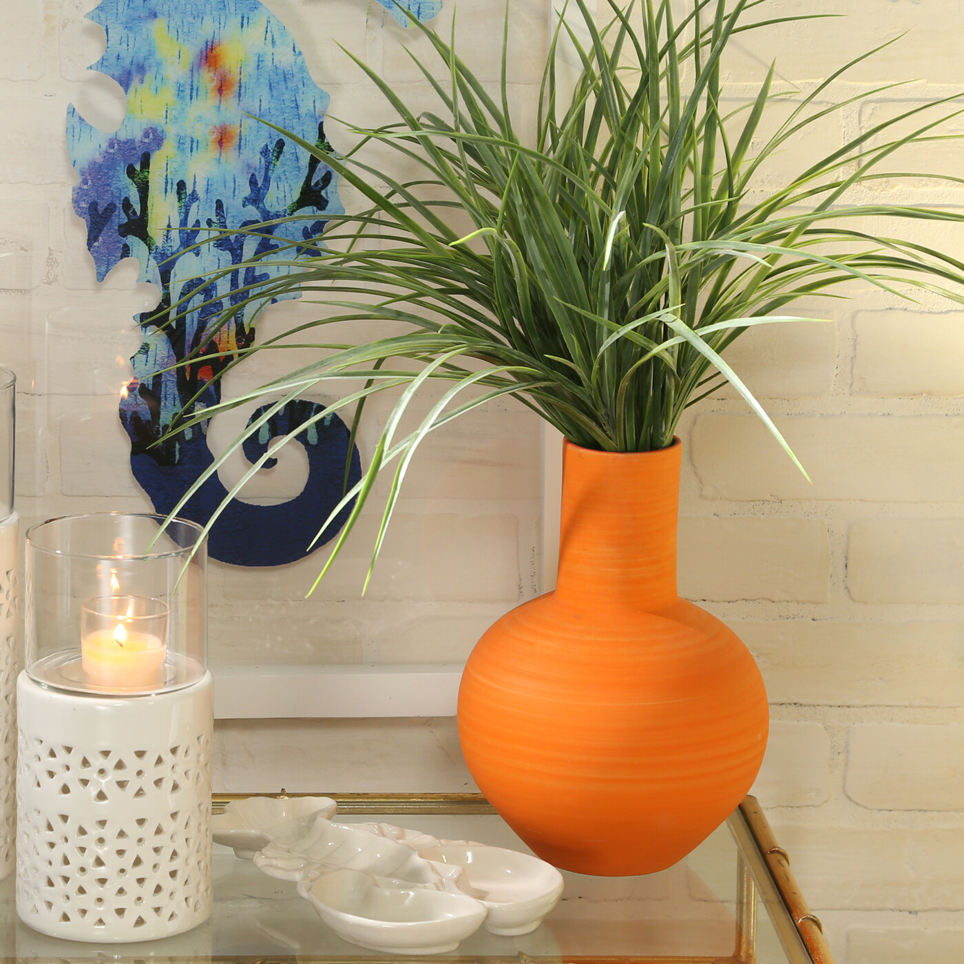 Ceramic Flower Vase Living Room Decor Home Decoration Office Plant Bedroom Desk