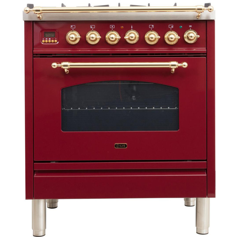 Ilve Nostalgie Series 30 3 Cu Ft Freestanding Dual Fuel Range Reviews Wayfair