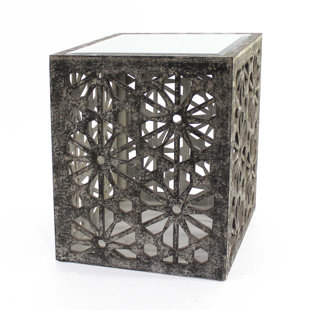 Aspasia Floral Wooden End Table by Bungalow Rose Fresh