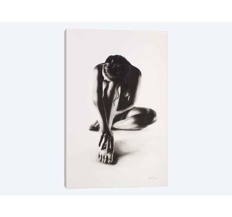 East Urban Home Nude Woman Charcoal Study 41 Graphic Art Print