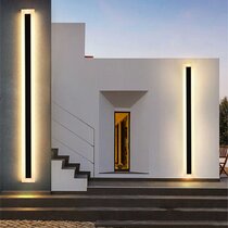 LED Wall Light Stainless Steel Outdoor Courtyard House Lighting Gold Black Design Lamp