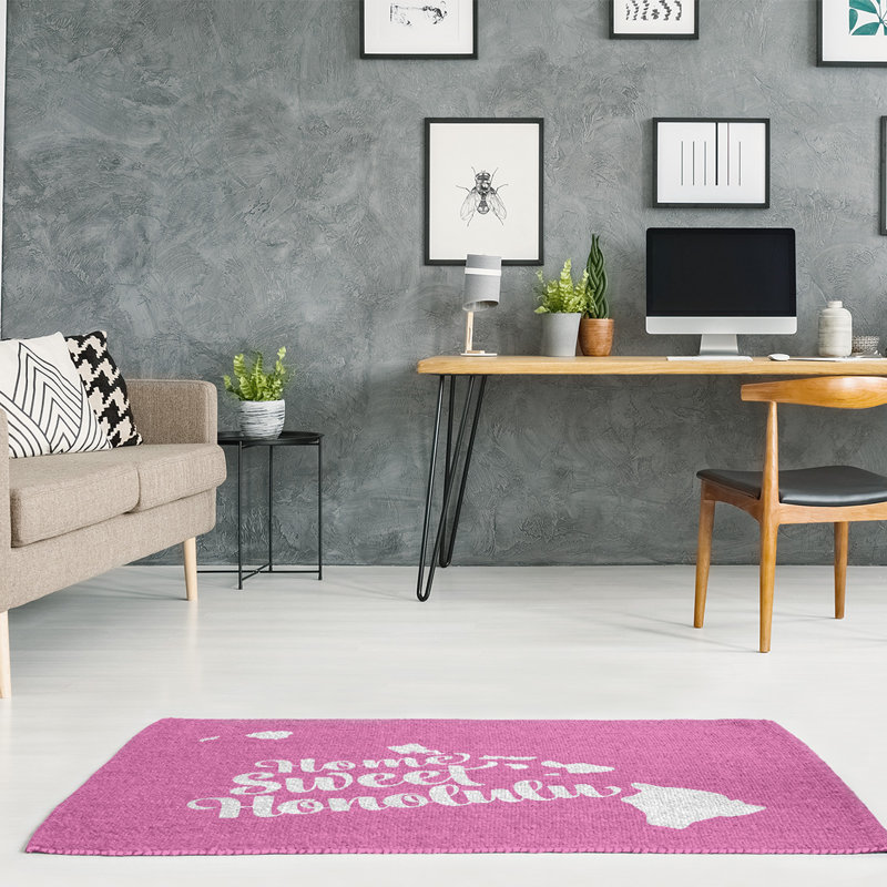 East Urban Home Honolulu Hawaii Pink Area Rug Wayfair Honolulu Hawaii Pink Area Rug