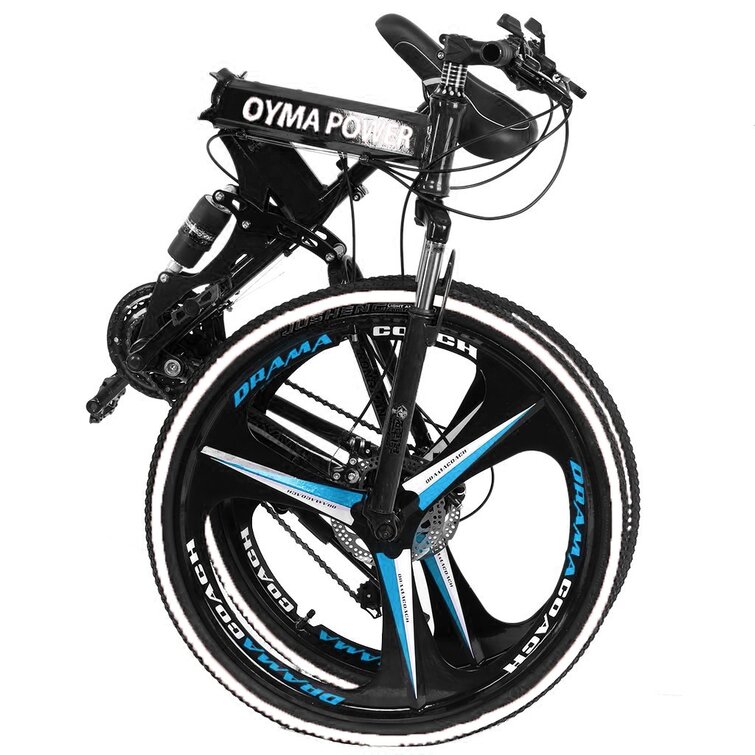 26'' Folding Mountain Bike Shimanos 21 Speed Bicycles Full Suspension MTB Bikes 