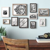 Picture Frame Set For Wall 7 Piece Wood Kit Hanging Photo Art Home Decor White 