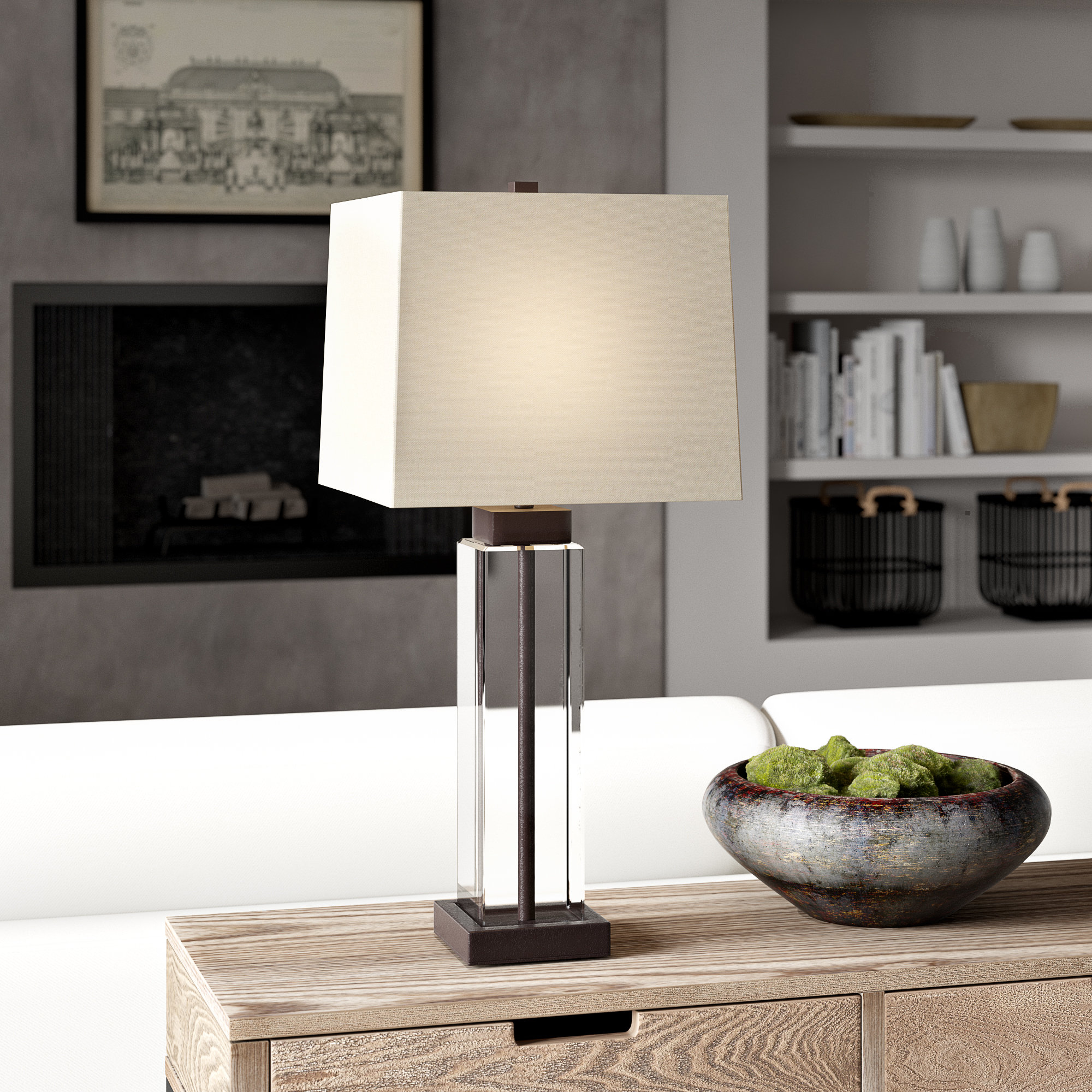 bronze and glass table lamps