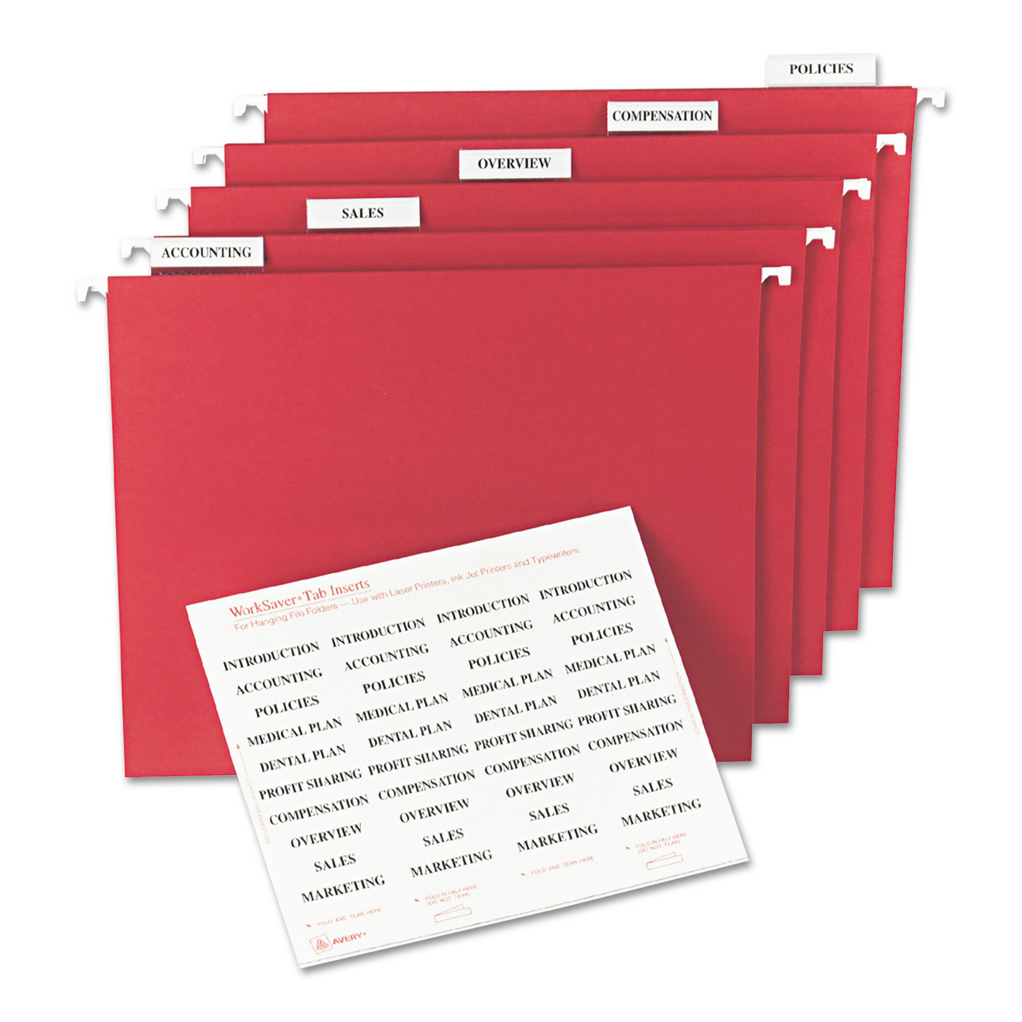 Index Tabs with Printable Inserts New 25 Tabs Clear 1-Inch 