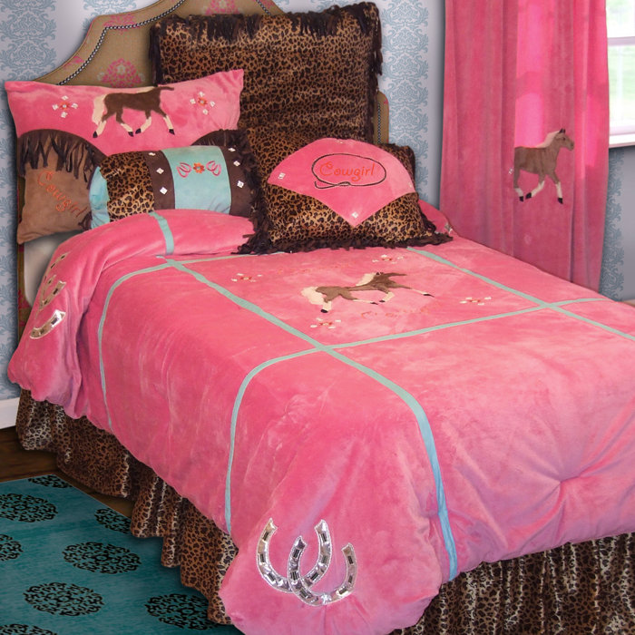 Zoomie Kids Ivana Cowgirl Leopard 4 Piece Comforter Set Wayfair Ca