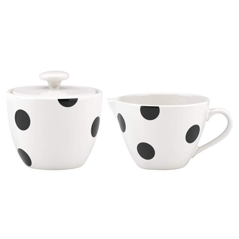 Kate Spade New York All In Good Taste Deco Dot Sugar And Creamer