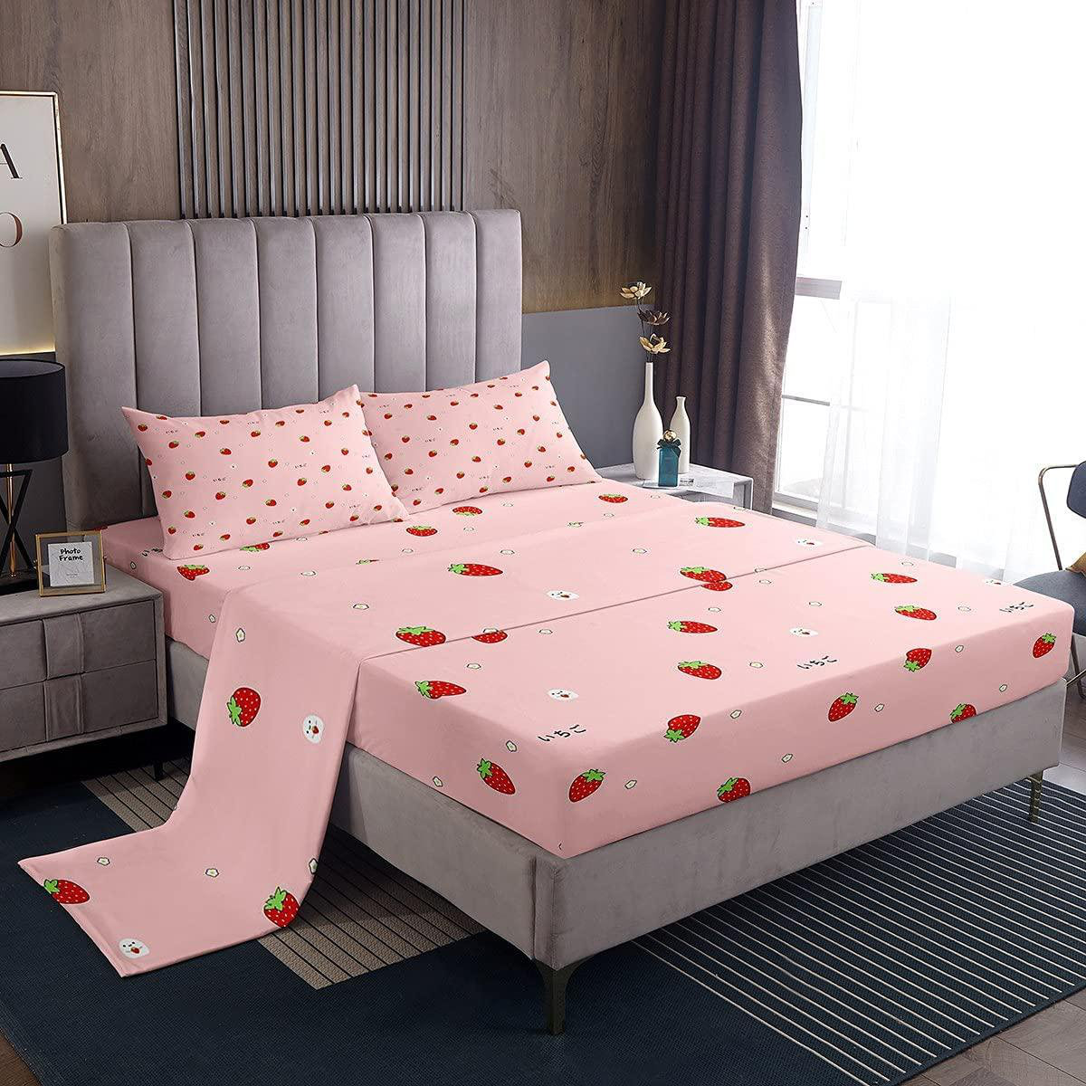 Bed Sheets for Kids Boys Girls Teens Bedroom Decor Floral Multi 888 Harriet Bee Size: Queen