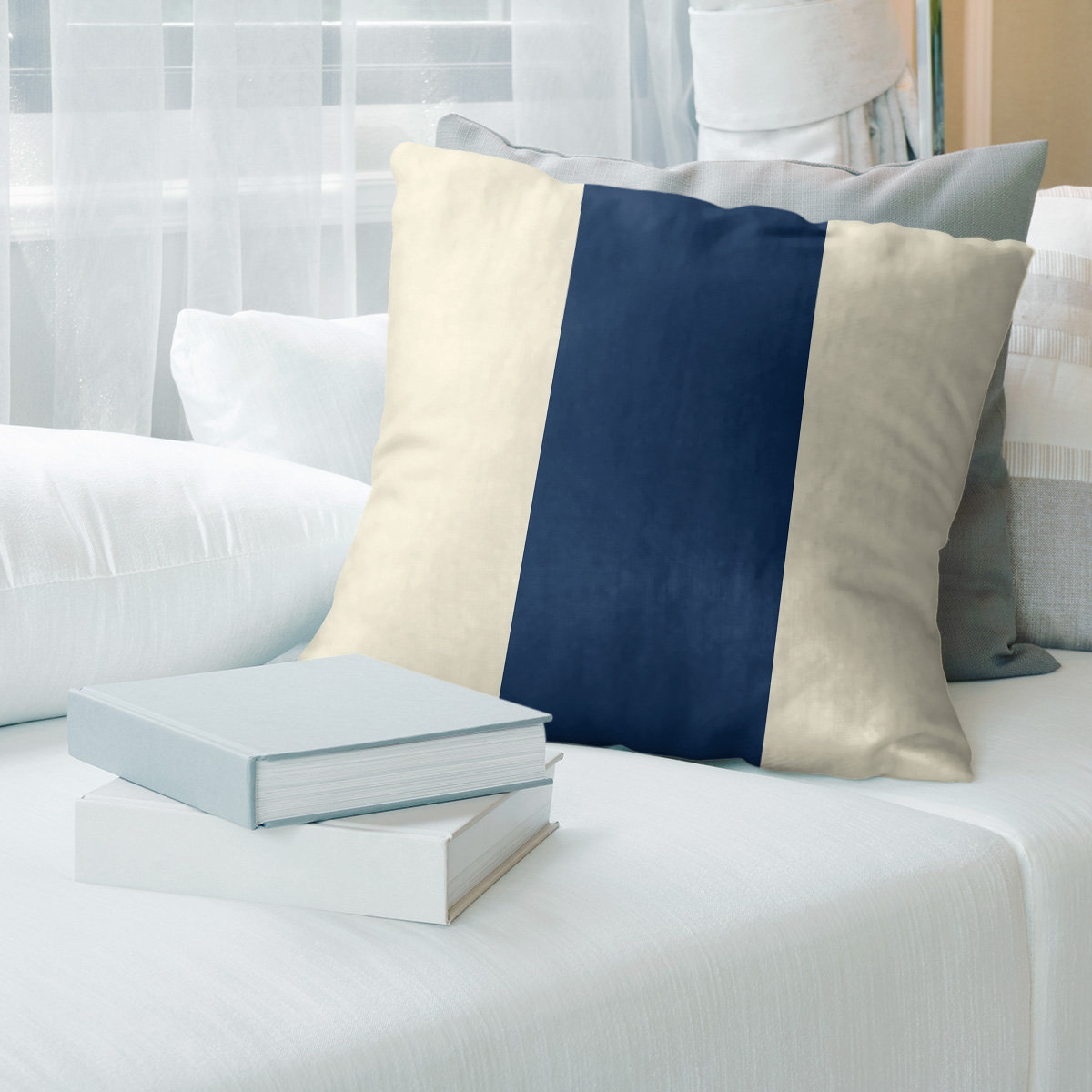 ArtVerse Seattle Baseball Linen Striped Pillow | Wayfair